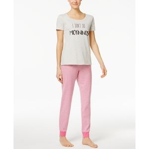 Family Pajamas Womens Pajama Set Size X-Small Color Thin Stripe